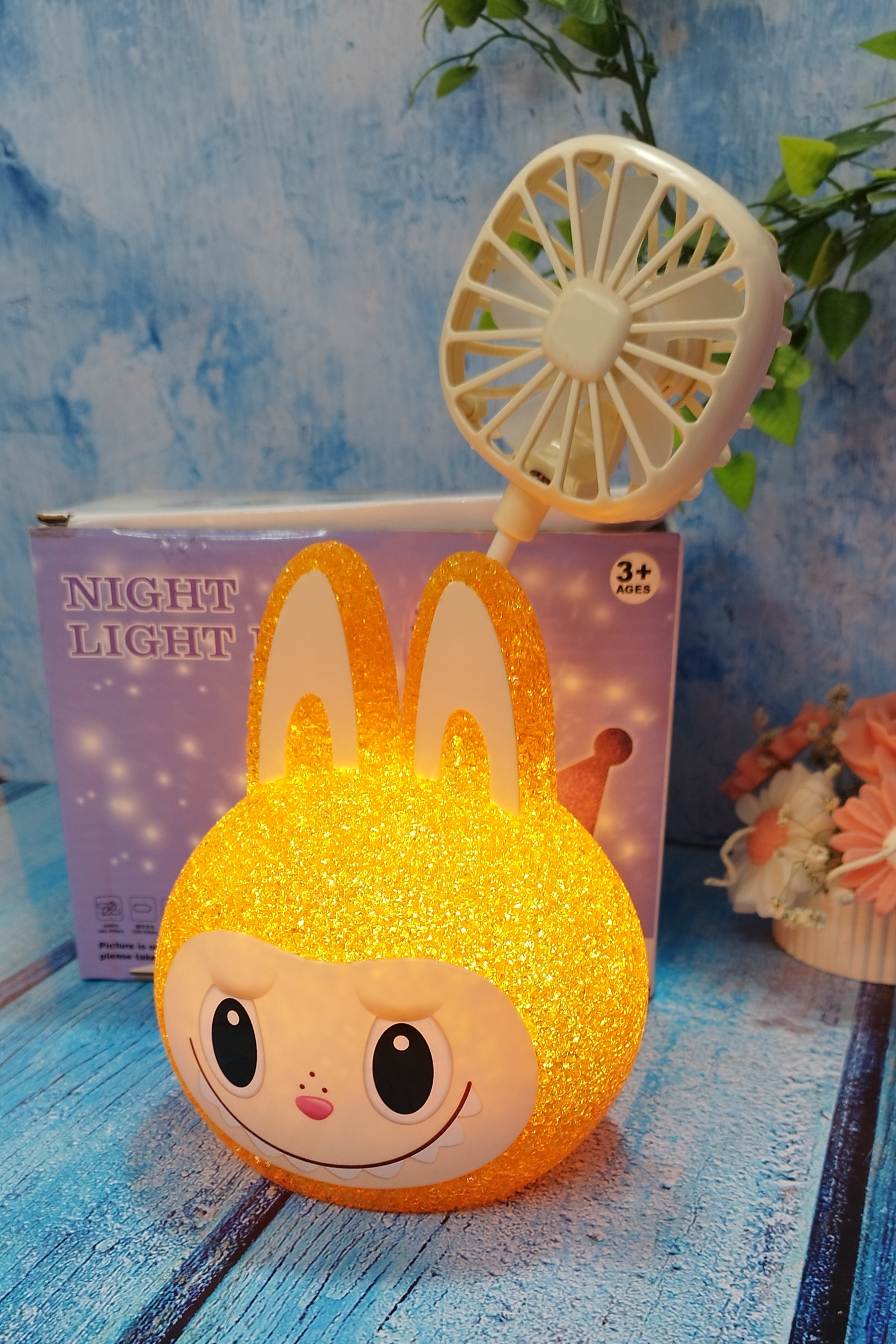 چراغ خواب لبوبو سیلیکونی مدل پنکه دار شارژی اورجینال