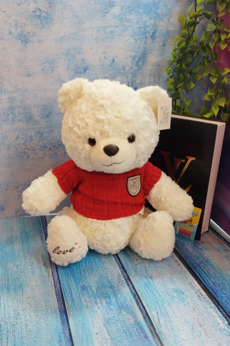 `عروسک خرس لباس بافت