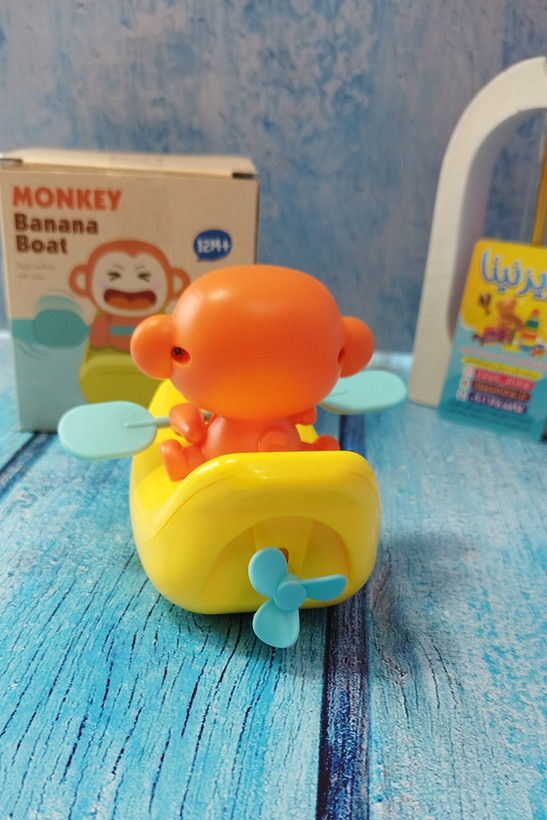 اسباب بازی میمون پارو زن حمام باتری خور برند INGBABYG