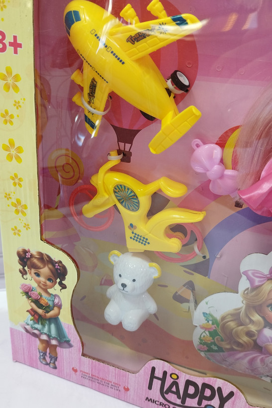 عروسک باربی مفصلی همراه با وسایل جعبه بزرگ
