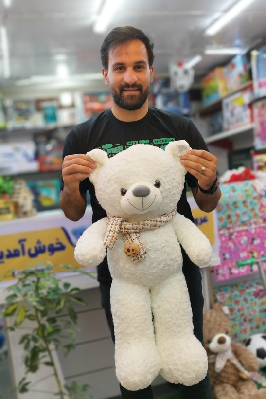 عروسک خرس شال خرسی 80 سانت اورجینال