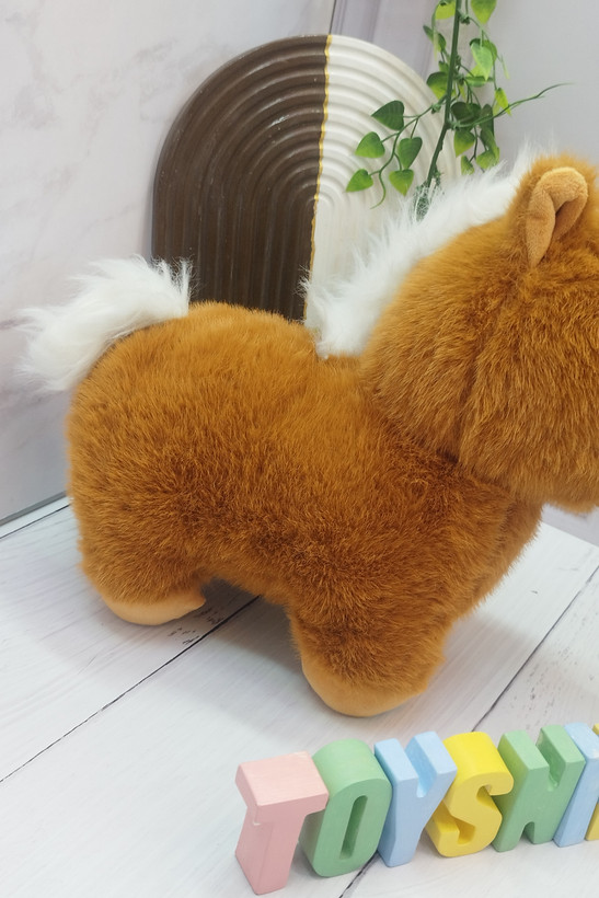 عروسک الاغ ایستاده پشمالو چشم درشت اورجینال