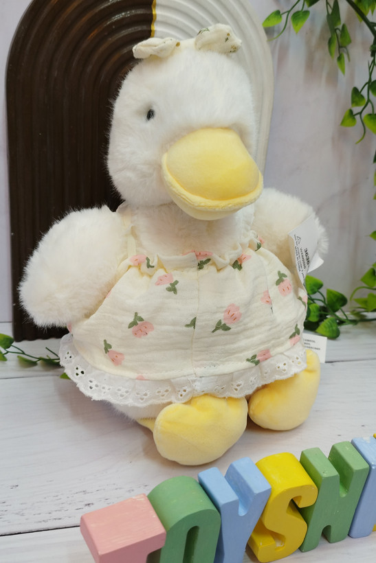 عروسک اردک لباس پاپیون به سر اورجینال 35 سانت