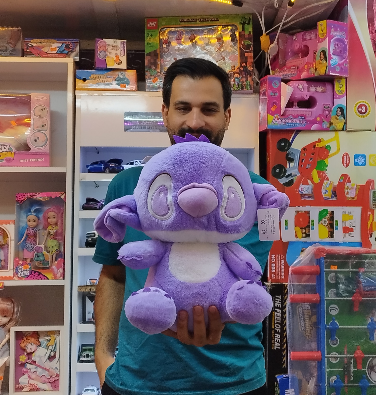 عروسک استیج بنفش 35 سانت اورجینال
